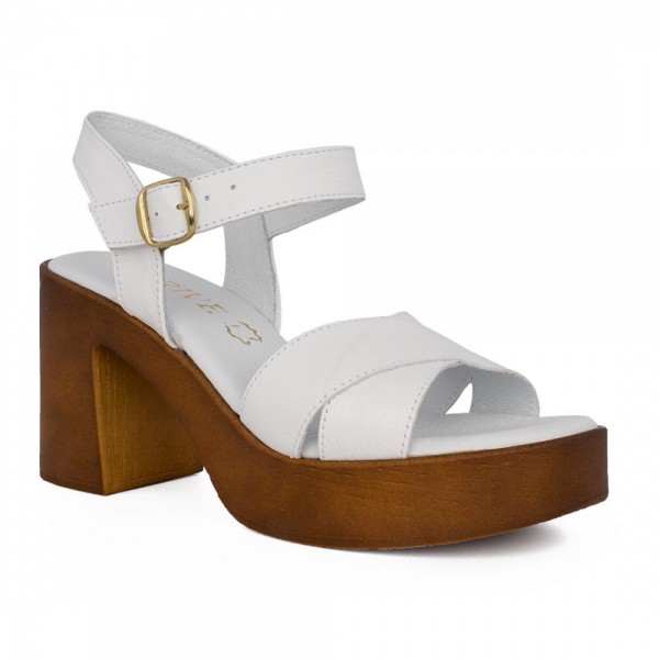 ΓΥΝΑΙΚΕΙΟ ΔΕΡΜΑΤΙΝΟ ΑΝΑΤΟΜΙΚΟ ΠΕΔΙΛΟ PRIVE BY SHOES365 53 ΛΕΥΚΟ