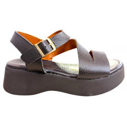 ΓΥΝΑΙΚΕΙΟ ΔΕΡΜΑΤΙΝΟ ΑΝΑΤΟΜΙΚΟ ΠΕΔΙΛΟ SPARWOMAN by Oh! My Sandals 5969 DOYA NEGRO