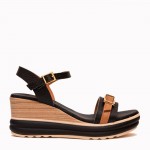 ΓΥΝΑΙΚΕΙΟ ΔΕΡΜΑΤΙΝΟ ΑΝΑΤΟΜΙΚΟ ΠΕΔΙΛΟ SPARWOMAN by Oh! My Sandals 5993 DOYA NEGRO