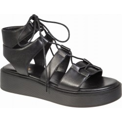 Γυναικεία πέδιλα flatforms by ADAMS SHOES 829-26072 BLACK