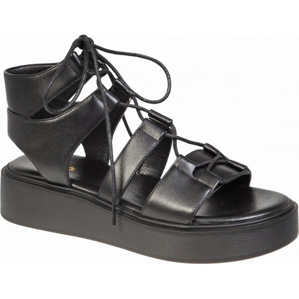 Γυναικεία πέδιλα flatforms by ADAMS SHOES 829-26072 BLACK Γυναικεία πέδιλα flatforms by ADAMS SHOES 829-26072 BLACK