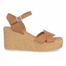 ΓΥΝΑΙΚΕΙΟ ΔΕΡΜΑΤΙΝΟ ΠΕΔΙΛΟ Spartanas sandal by Oh My Sandals 5226 ταμπά