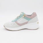 Γυναικεία δερμάτινα Sneakers descanflex anatomic 80028 ΛΕΥΚΟ