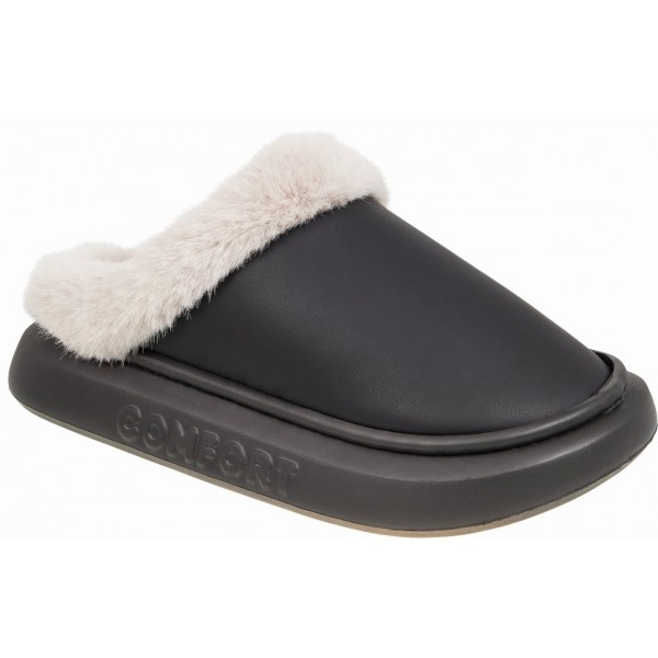 ADAMS SHOES ΓΥΝΑΙΚΕΙΕΣ ΧΕΙΜΕΡΙΝΕΣ ΠΑΝΤΟΦΛΕΣ 896-25505 ΜΑΥΡΟ